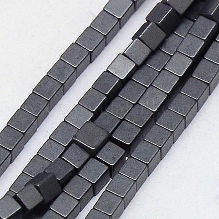 Electroplate Non-magnetic Synthetic Hematite Beads Strands G-J170B-2x2mm-03-1