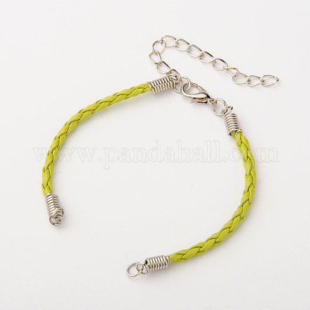 Braided PU Leather Cord Bracelet Making AJEW-JB00032-06-1