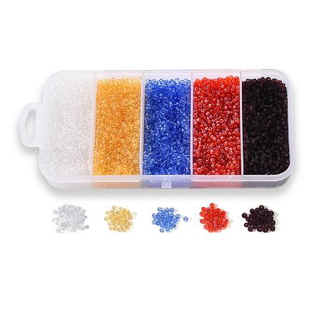 90G 5 Colors 12/0 Glass Seed Beads SEED-YW0001-16-1