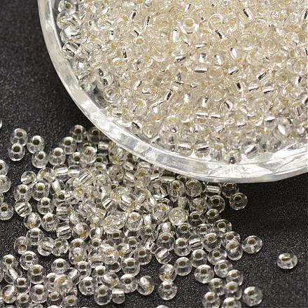 15/0 perles de rocaille rondes en verre transparent SEED-J010-F15-21-1