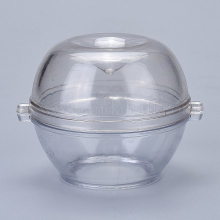 プラスチックキャンドル型  キャンドル作りツール用  リンゴの形  透明  84x73x62.5mm  穴：33mm  内径：63mm DIY-I035-09-1
