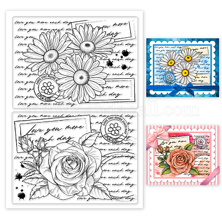 Spring Daisies Scrapbook Stamps & Word Art