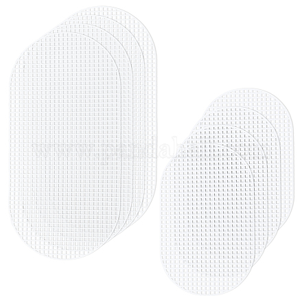 CHGCRAFT 8Pcs 2 Style Mesh Plastic Canvas Sheets Crossbody Bag Purse Making Accessories Oval Canvas Mesh Clear Plastic Canvas Mesh Sheets for Cross Stitch Embroidery Needlepoint Craft FIND-CA0003-37-1