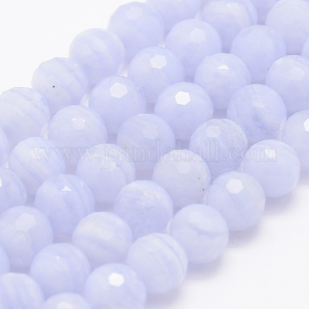 Natural Blue Lace Agate Beads Strands G-J373-17-8mm-1