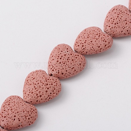 Dyed Natural Lava Rock Bead Strands G917-3-1