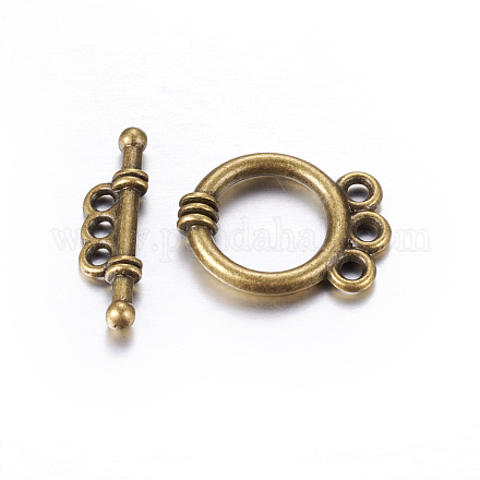 Tibetan Style Alloy Toggle Clasps X-MLF10795Y-NF-1