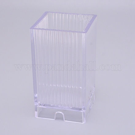 Pcプラスチックキャンドルモールド  長方形  透明  58x58x102mm  インナーサイズ：50x50mm DIY-WH0195-05-1