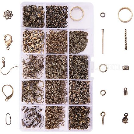 Set di risultati di gioielli in metallo DIY-PH0018-07AB-1