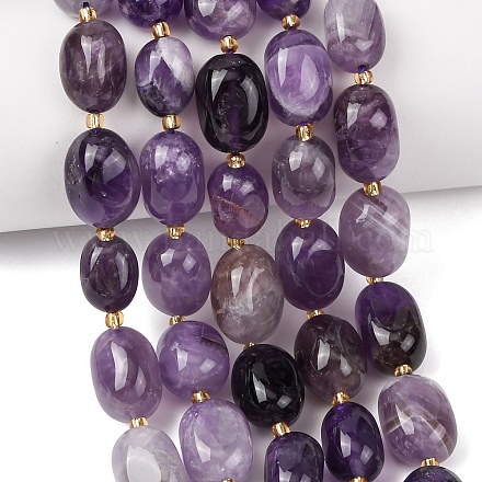 Natürlichen Amethyst Perlen Stränge G-G453-D04-01-1