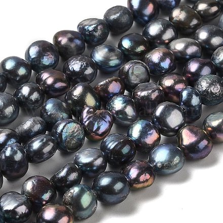 Fili di perle di perle d'acqua dolce coltivate naturali PEAR-E017-42-1