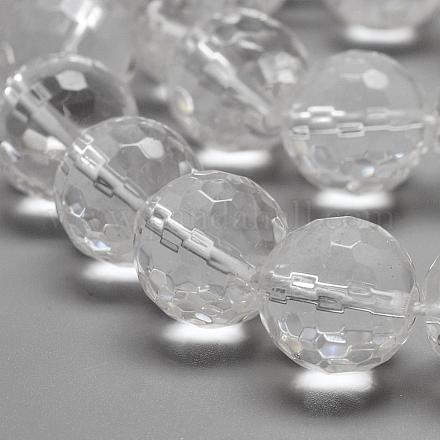 Grado ab hilos de perlas de cristal de cuarzo natural G-R439-05-12mm-1