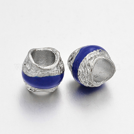Perline europei platino lega placcato smalto ENAM-J060-04P-1