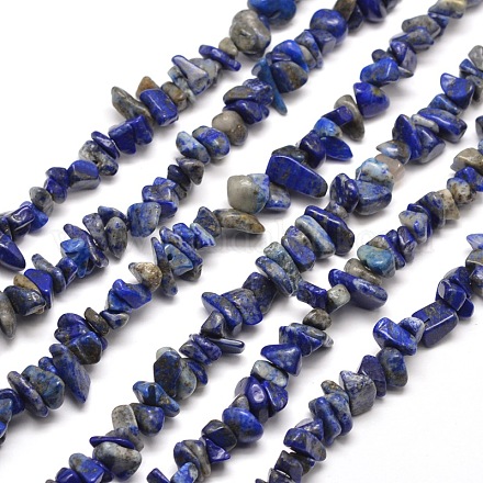 Lapis naturali di chip lazuli fili di perline X-G-M205-14-1