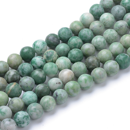 Natural Qinghai Jade Beads Strands X-G-T055-8mm-16-1