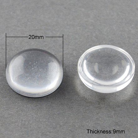 Cabujones de resina transparente CRES-Q092-20mm-12-1