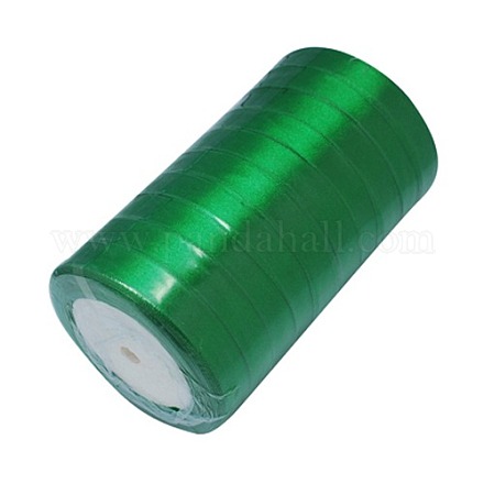 Ruban de satin vert de 1/2 pouce (12 mm) pour la décoration de fête de bricolage X-RC12mmY019-1