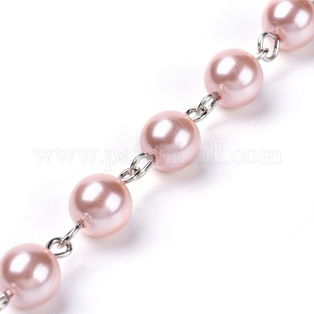 Handgemachte Perlenketten aus gefärbten Glasperlen AJEW-JB00487-04-1