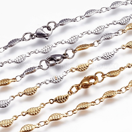 304 Stainless Steel Chain Necklaces STAS-P164-14-1