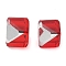 K9 Glass Imitation Austrian Crystal Beads, No Hole, Square, Red, 4x4x4mm
