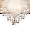 Polyester Table Runner, for Dining Table, Rectangle with Flower Pattern, Old Lace, 460x1810x1.5mm