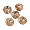 Natural Picture Jasper Donut/Pi Disc Charms, 14~14.5x4mm, Hole: 4mm