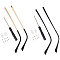 4Pcs 2 Colors Alloy Eyeglasses Arm, Eyewear Frame Temple Replacement, Mixed Color, 136x32x3mm, Hole: 1.2mm, 2Pcs/color
