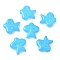 Handmade Lampwork Beads, Star, Deep Sky Blue, 24.5x24.5x7.5mm, Hole: 1.2~1.4mm