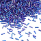 SUNNYCLUE 1 Box 100g Blue Glass Tube beads Bugle Seed Beads Bulk Small Opaque Long Round Tubes Loose Spacer Craft Bugle Bead for DIY Bracelet Necklace Earrings Jewelry Making Beading Sewing Supplies