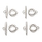 Alloy Toggle Clasps, Cadmium Free & Lead Free, Platinum, Ring: about 14x11x2mm, Hole: 2mm, Bar: 19x5.5x2mm, Hole: 2mm