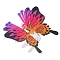 Plastic Claw Hair Clips, Hair Accessories for Women & Girls, Butterfly, Fuchsia, 76x72x42mm