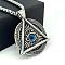 Punk Style Stainless Steel All Seeing Eye Pendant Necklaces for Men, Stainless Steel Color