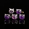 Natural Amethyst Beads, with Alloy Finding, Cat, 9x11x12mm