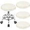 4Pcs Polyester Round Stool Cover, Chair Decorations, Beige, 250x2mm