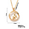 Simple and Elegant Brass Pave Clear Cubic Zircon Mother and Daughter Heart Pendant Necklaces for Mother's Day, Golden, 15.75 inch(40cm)
