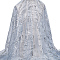 Polyester Sequin Fabric, for Wedding Accessories, Dark Gray, 1640mm, about 2m/pc