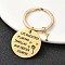 201 Stainless Steel & Brass Letter Keychain, with Alloy Rings, Golden, Letter Y, 6.2cm, Pendant: 12~30mm