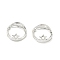 Brass Bead Frame, Long-Lasting Plated, Rack Plating, Star, Silver, 10.5x5mm, Hole: 1mm