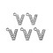 Alloy Pendants, with Crystal Rhinestone, Platinum, Cadmium Free & Lead Free, Alphabet, Letter.V, 17x15.5x2mm, Hole: 2mm