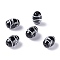 Tibetan Style dZi Beads, Natural Agate Beads, Dyed & Heated, Oval, Other Pattern, 13.5x10mm, Hole: 1.2mm