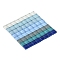 8 Colors 20Pcs Transparent Glass Cabochon, Square, Mixed Color, 9.8x9.8x4mm