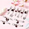 10Pcs Tibetan Style Alloy Pendant Decorations, Mixed Shape, with Red and Black Double Screen Alloy Pendants, Platinum, 88~98mm