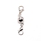 Alloy Magnetic Clasps, with Lobster Claw Clasps, Round, Platinum, 40mm