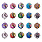 40Pcs 10 Colors Alloy Enamel Links Connectors, Cadmium Free & Lead Free, Indian, Mixed Color, 22x17x2mm, Hole: 1.6mm