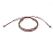 Polyster Braided Bead Bracelets, Bohemia Bracelets, Adjustable Bracelet, Dark Red, Inner Diameter: 2-3/8 inch(6cm), 1Pc/Bag