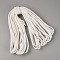 Braided Nylon Knitting Thread, Round, White, 5.5~6.5mm