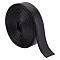 Imitation Leather Cord, Flat, Black, 20x2mm