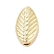 Brass Beads, Long-Lasting Beads, Lead Free & Cadmium Free, Leaf, Real 18K Gold Plated, 7.5x4.5x3.5mm, Hole: 1.2mm