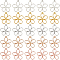 100Pcs 5 Colors Tibetan Style Alloy Pendants, Hollow, Flower Charms, Mixed Color, 19x17.5x1mm, Hole: 1.2mm, 20pcs/color