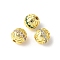Brass Micro Pave Cubic Zirconia Beads, Round, Rack Plating, Lasting Plated, Cadmium Free & Lead Free, Mixed Color, 7.5x8mm, Hole: 1.8mm