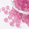 Transparent Acrylic Beads, Round, Frosted, Pearl Pink, 10mm, Hole: 2mm